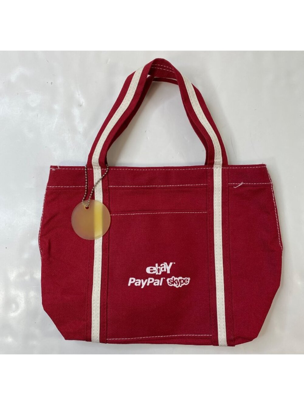 eBay PayPal Skype Collab Red Canvas Tote Bag With Handles eBayana